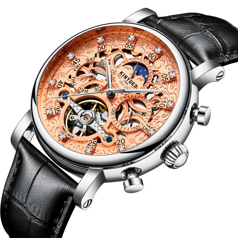 KINYUED Automatic Leather Men's Watch