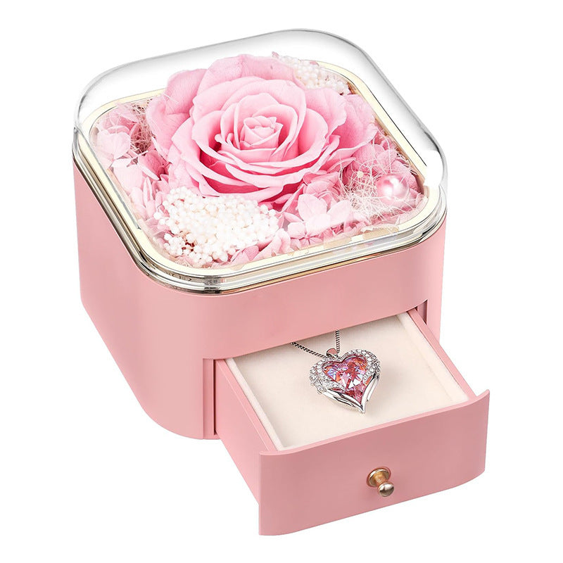 Preserved Rose Drawer Jewelry Gift Box