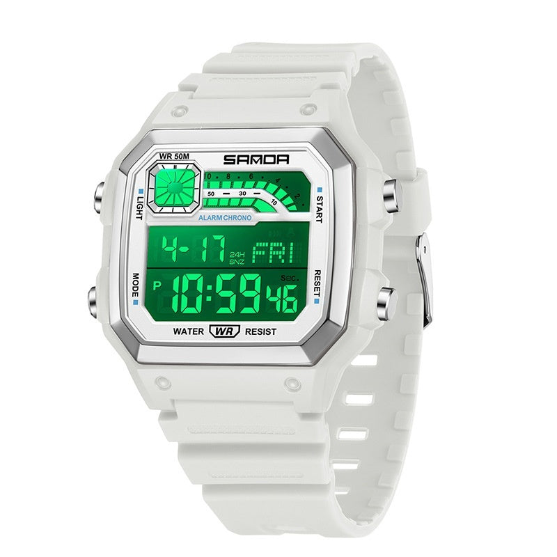 Thin Square Luminous Waterproof Sports Watch