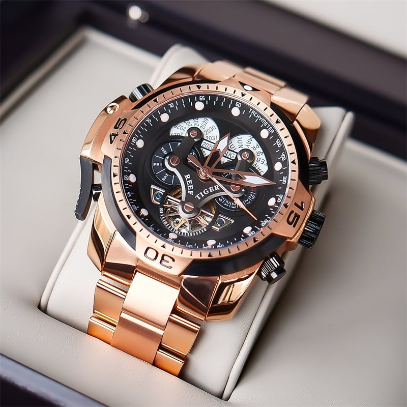 Men's Mechanical Watch: Large Dial, Waterproof, Strong Luminous
