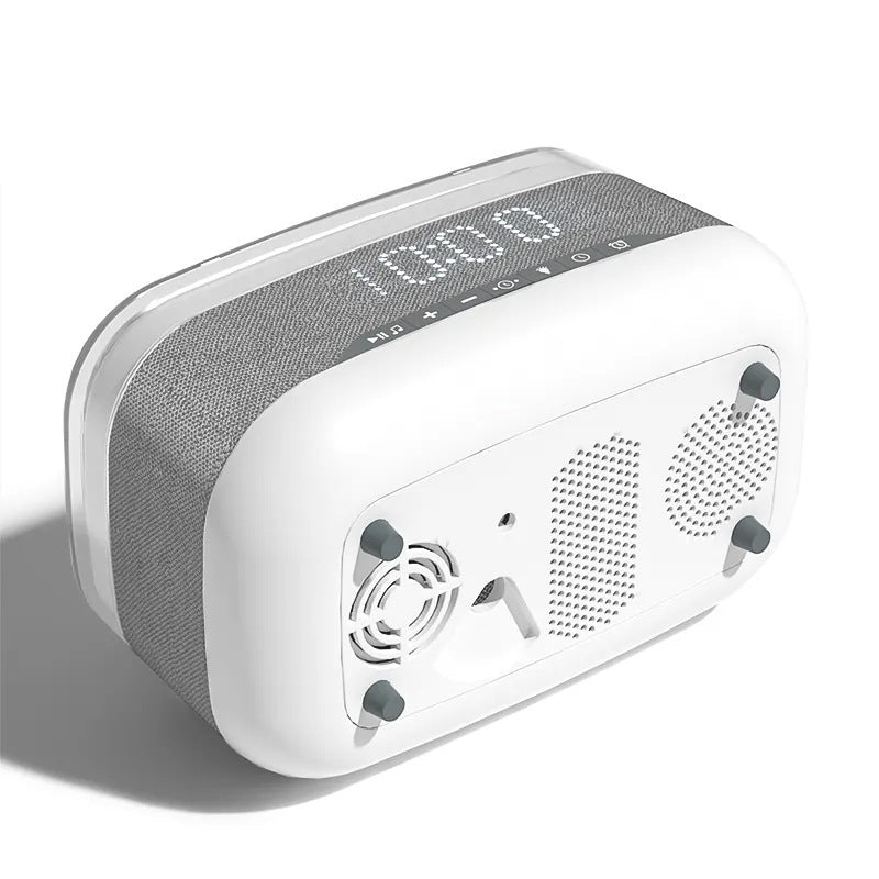Intelligent Multifunctional Alarm Clock with Bluetooth Speaker & Wireless Charger