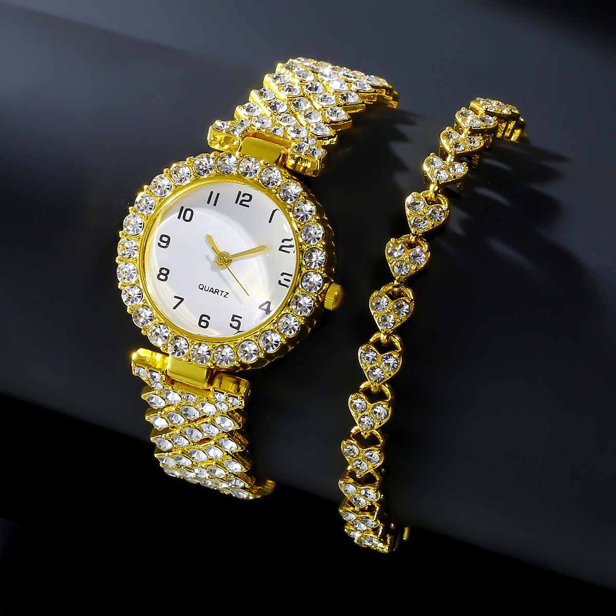 Elegant 2-Piece Women's Watch and Bracelet Set