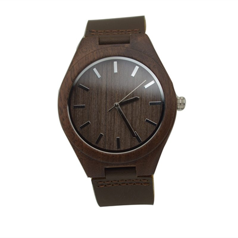 Artisanal Walnut Wooden Quartz Wrist Watch