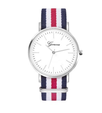 Trendy Canvas Strap Quartz Couple Watch