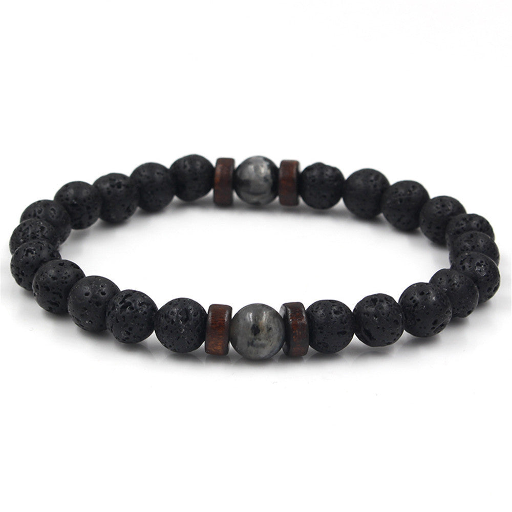 Unique Men's Volcanic Stone Bracelet