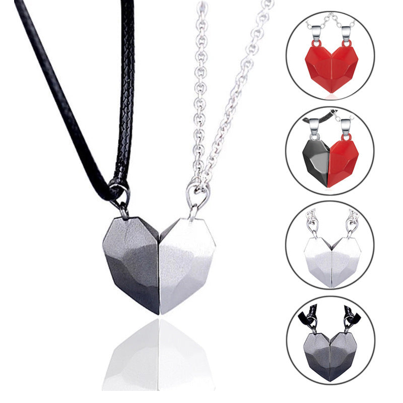 Creative Magnetic Wishing Stone Couple's Necklace