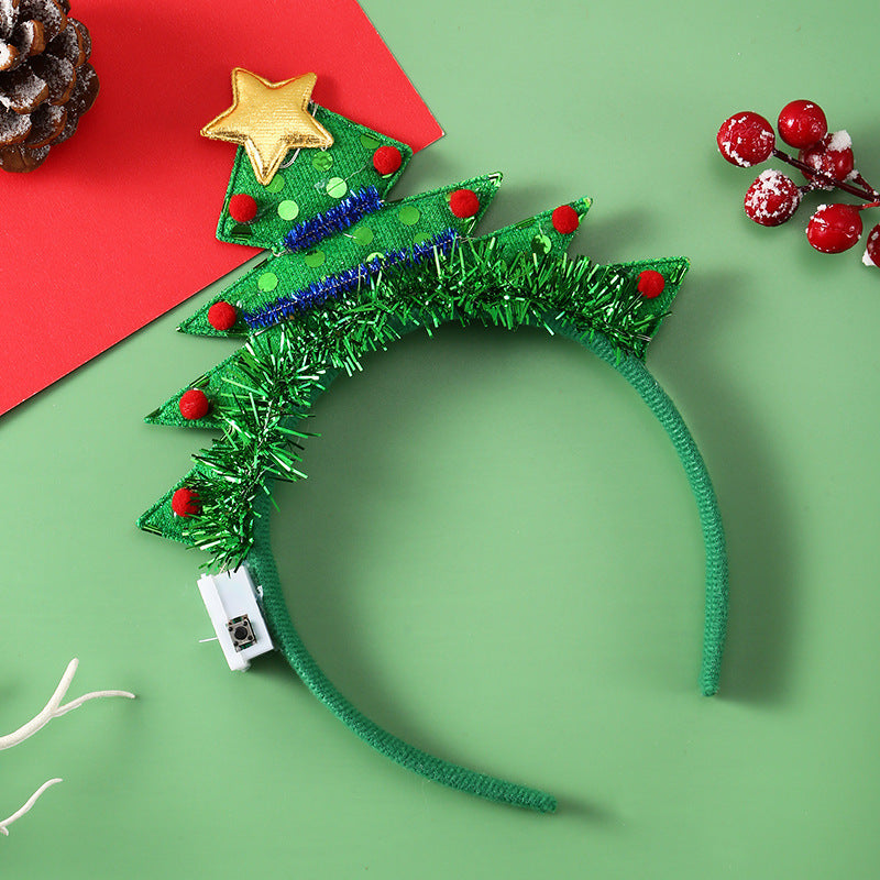 Glowing Christmas Hair Band Headwear