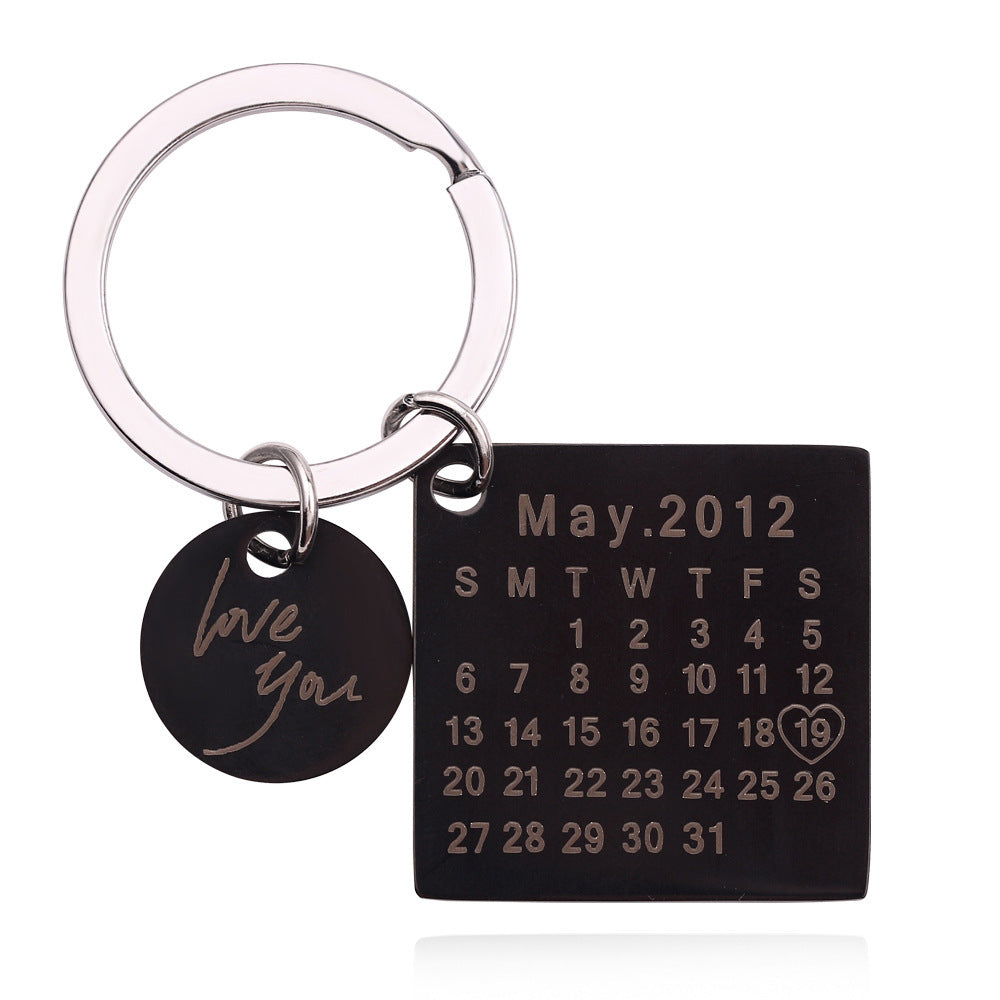 Custom Engraved Calendar Keychain