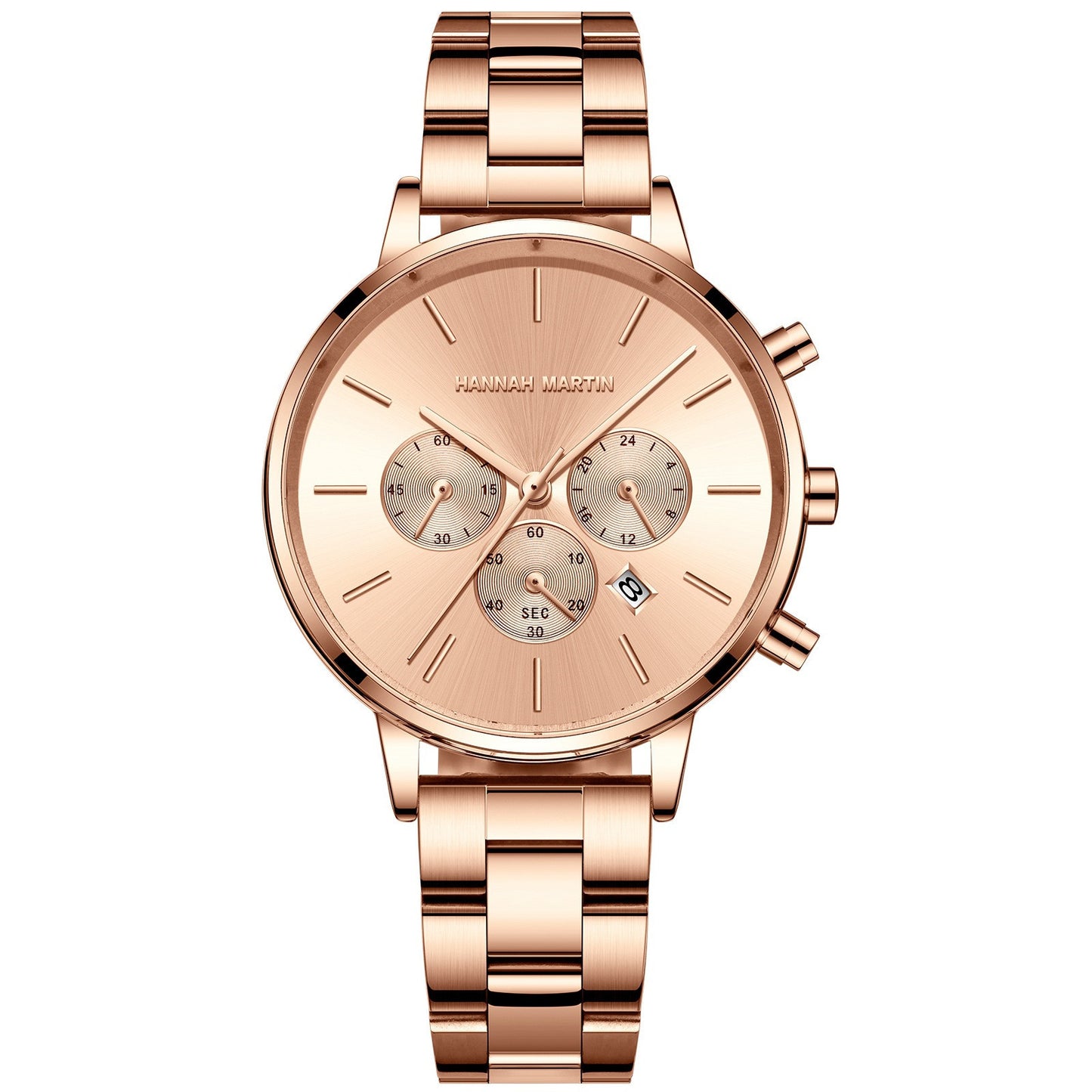 Stainless Steel Chain Double Snap Watch