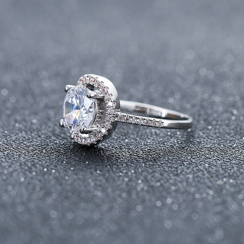 Zircon Wedding Engagement Ring