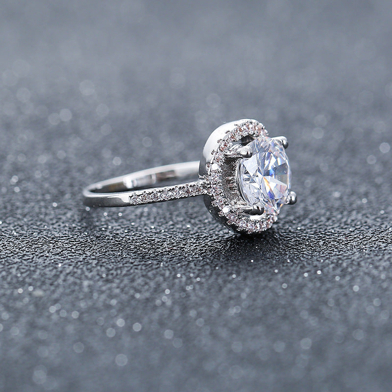 Zircon Wedding Engagement Ring