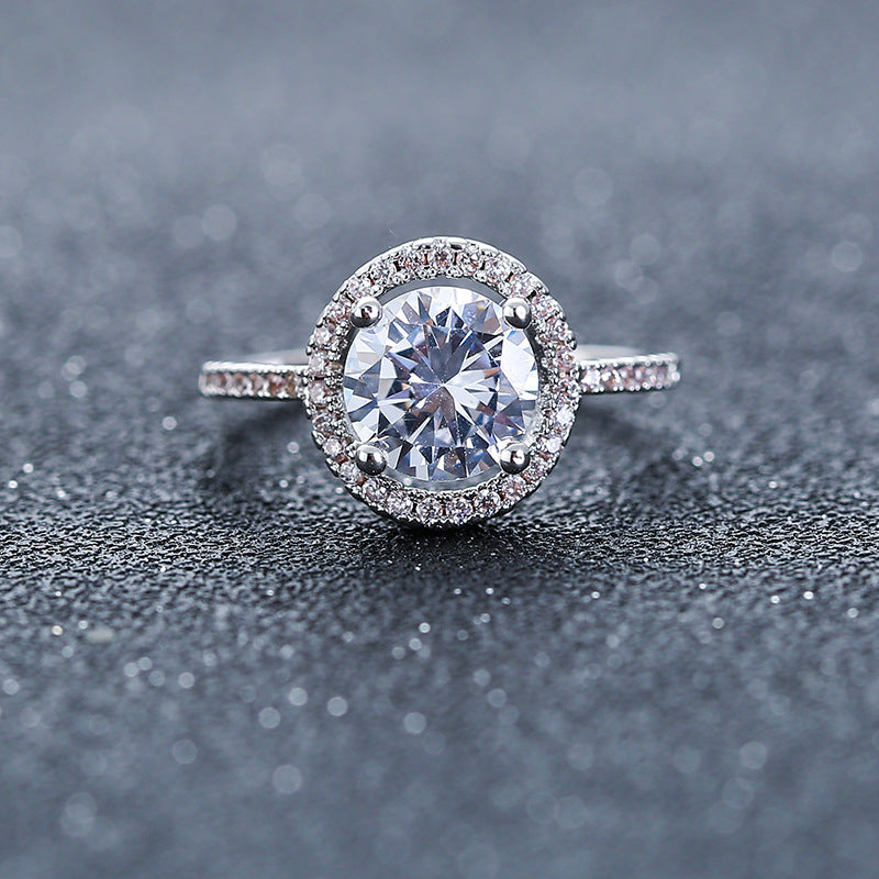 Zircon Wedding Engagement Ring