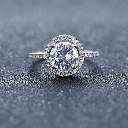 Zircon Wedding Engagement Ring