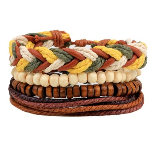 Artisan Leather Multilayer Bracelet