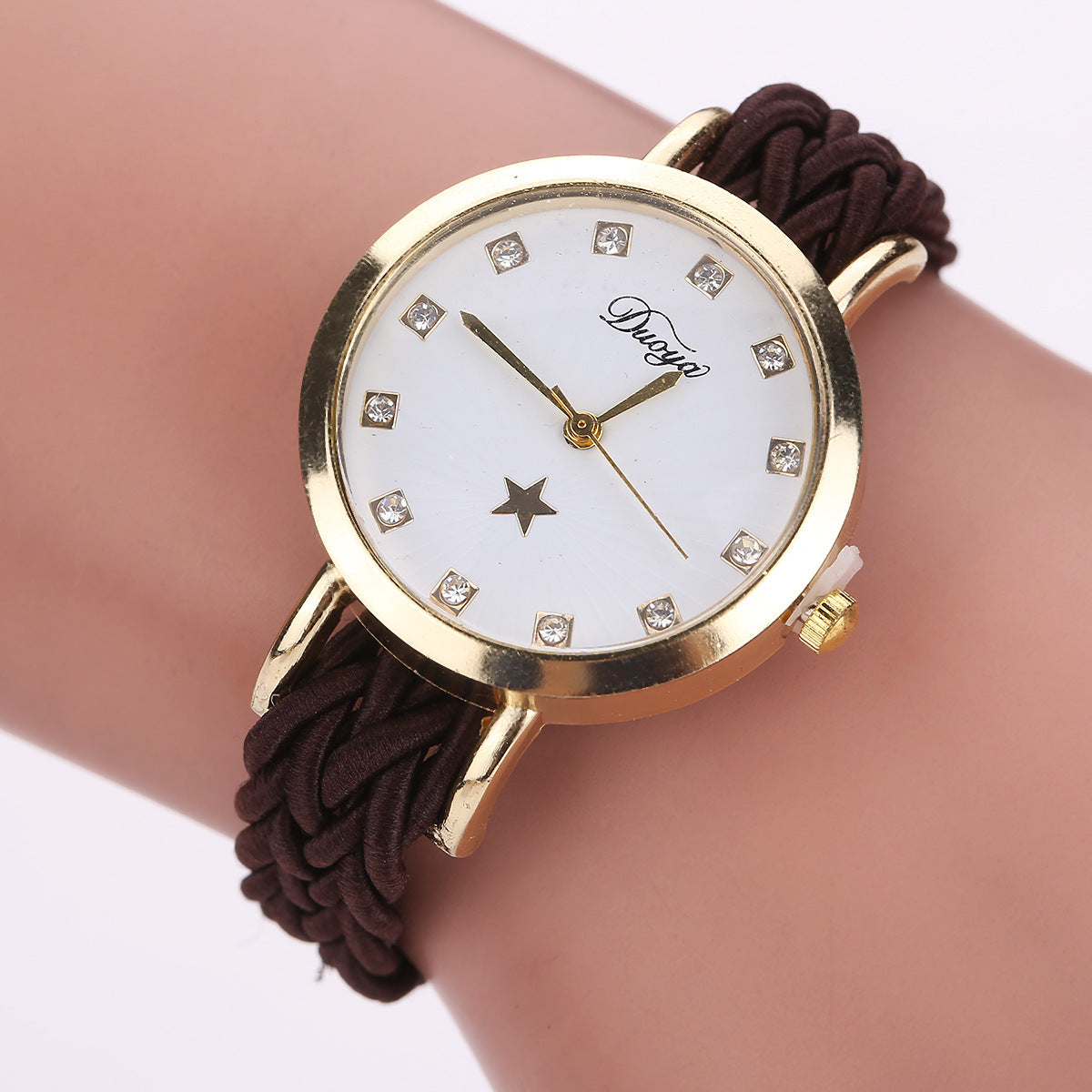 Elegant Multicolor Woven Ladies Watch