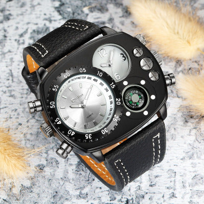 Men's Military Dual Time Zone Quartz Watch