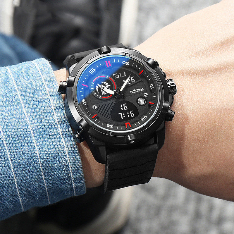 Dynamic Men's Sports Watch: Luminous & Waterproof