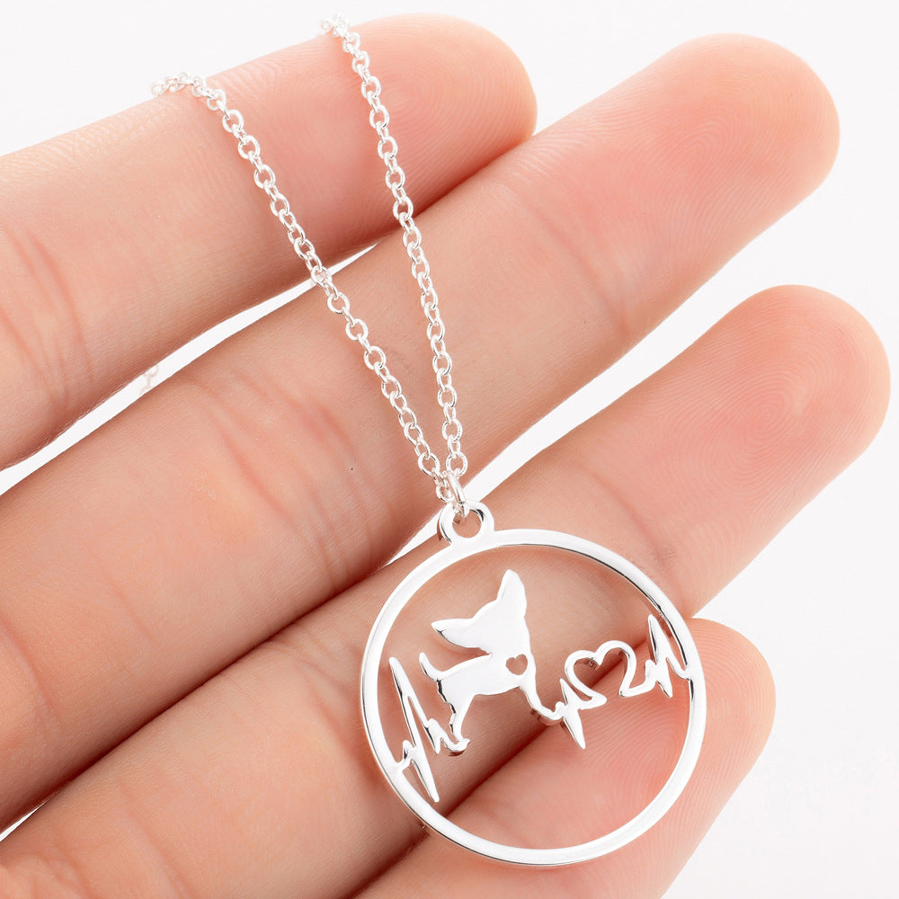 Pet Dog Heartbeat Monitor Necklace