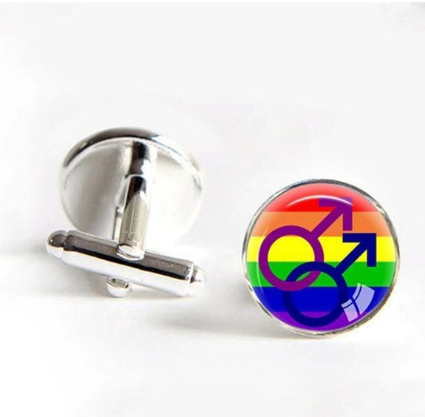 Gay Pride Rainbow Cufflinks