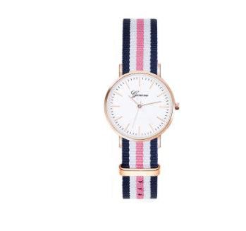 Trendy Canvas Strap Quartz Couple Watch