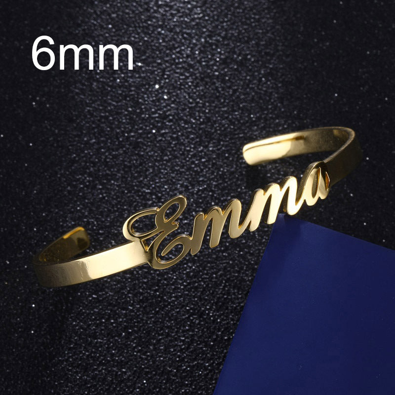 Personalized Name Stainless Steel Bangle