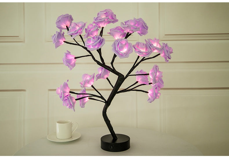 Rose Flower Bonsai Tree Lamp