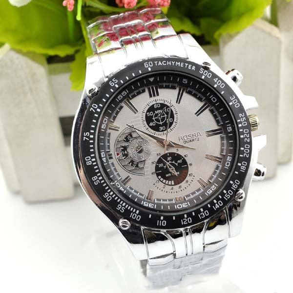 Men's Stainless Steel Luminous Quartz Watch