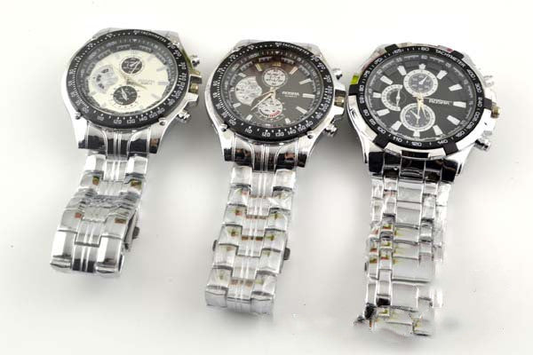 Men's Stainless Steel Luminous Quartz Watch