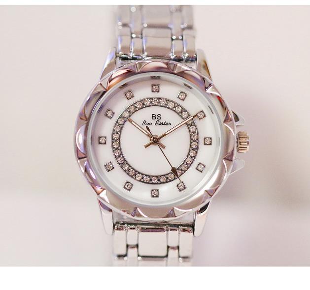 Exquisite Diamond-Accent Waterproof Quartz Watch