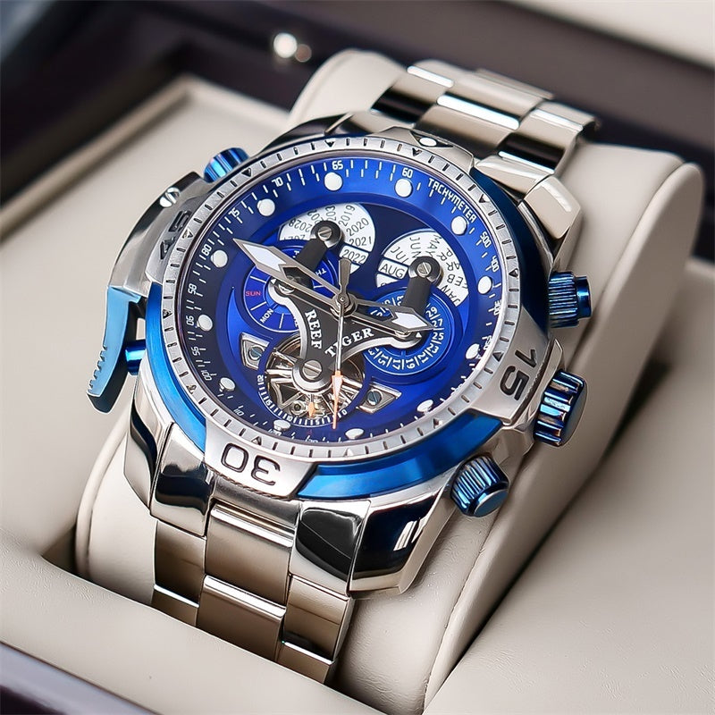 Men's Mechanical Watch: Large Dial, Waterproof, Strong Luminous