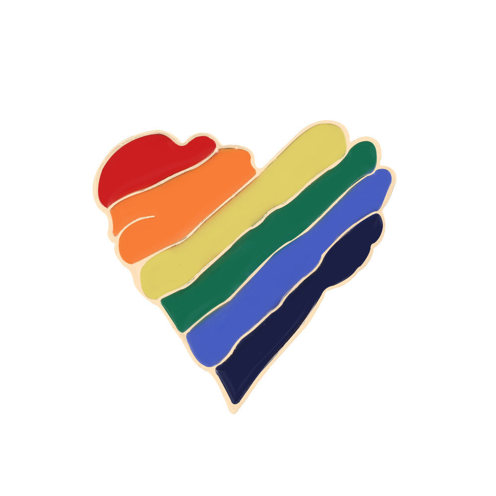 Creative Six-Color Rainbow Brooch