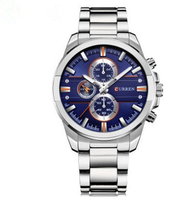 Full Steel Round Quartz Wristwatch