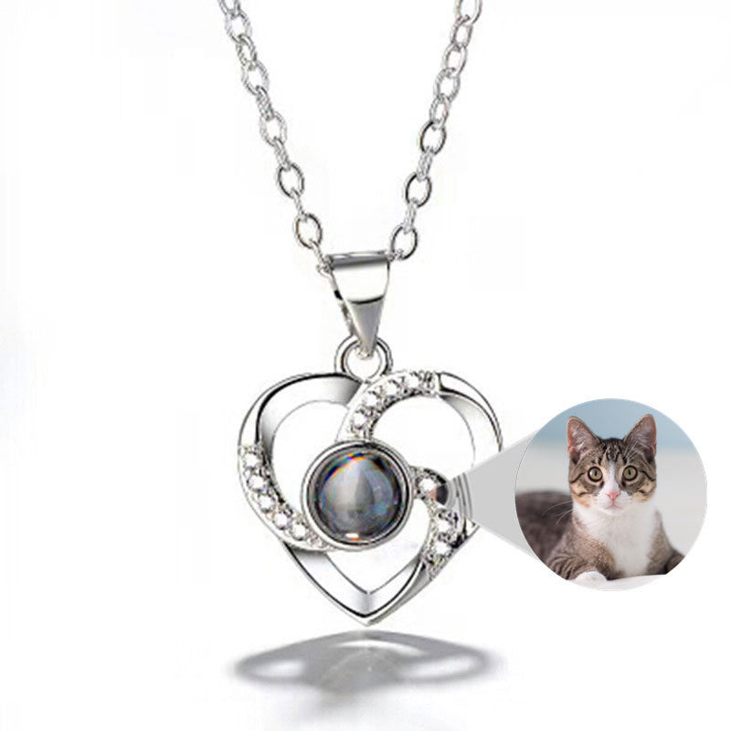 Romantic Photo Projection Heart Necklace