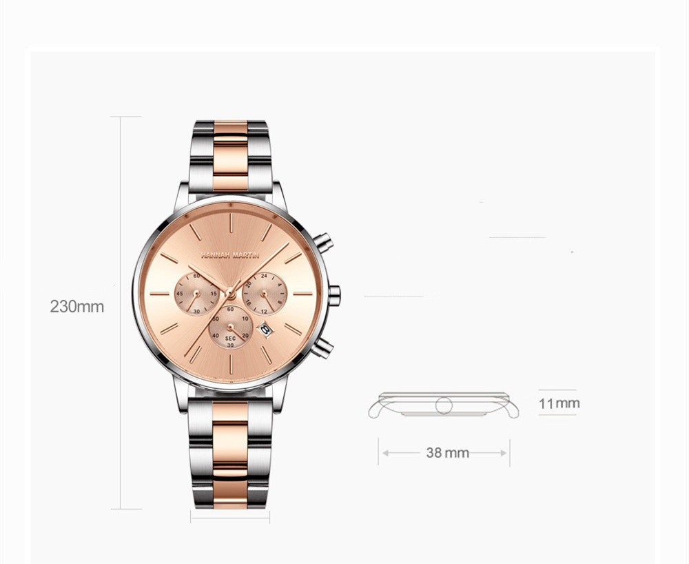 Stainless Steel Chain Double Snap Watch
