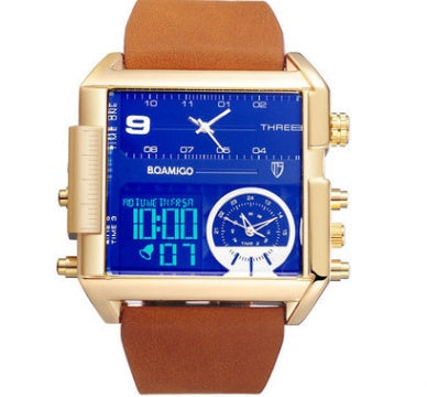Men's Military Chronograph Dual Display Watch