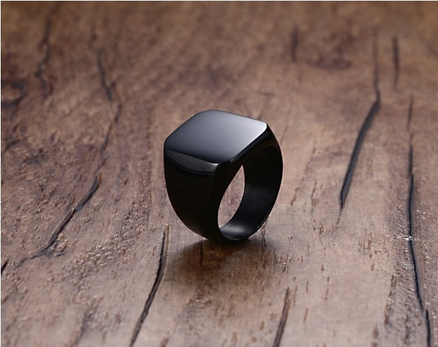Men's Simple Square Signet Ring