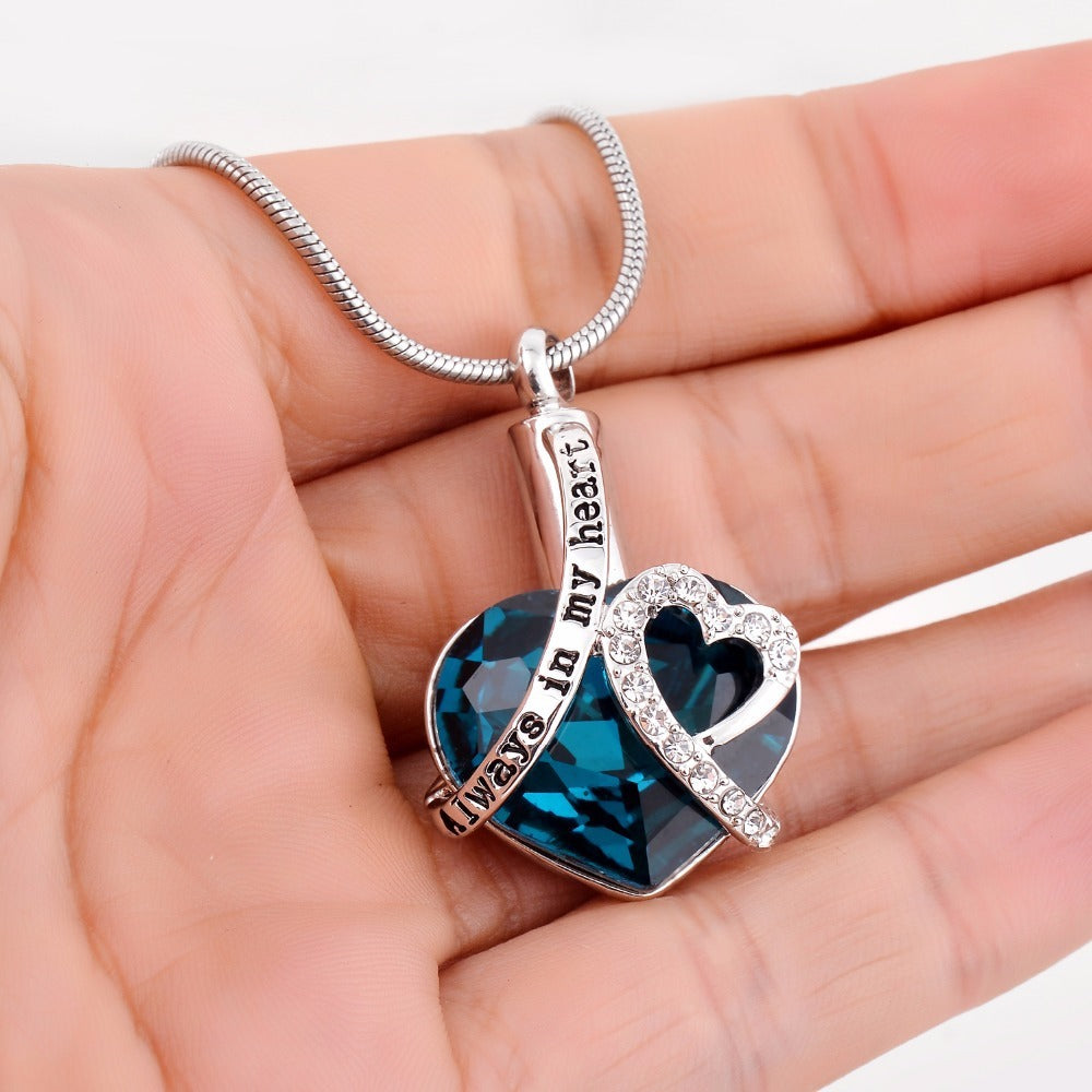 Glass Love Urn Memorial Pendant