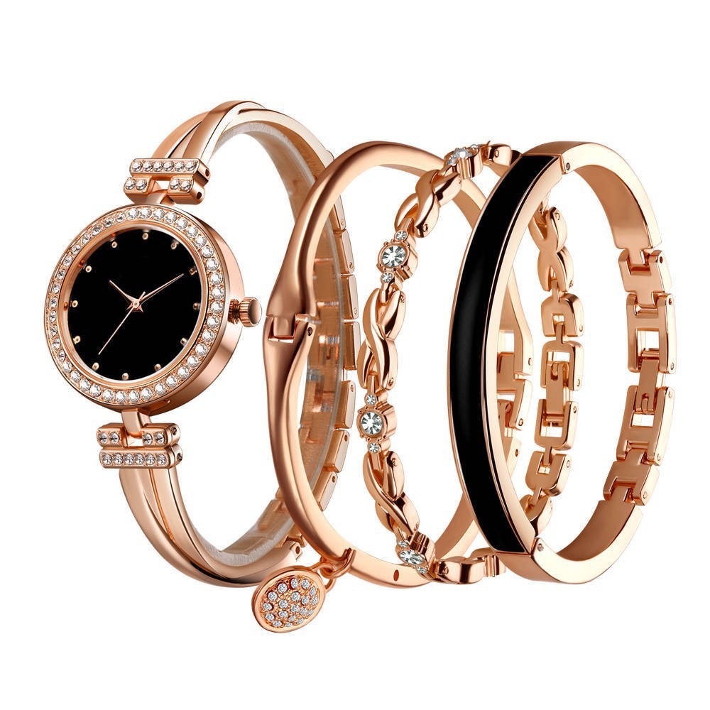Stylish Women's Quartz Watch & Bracelet Set