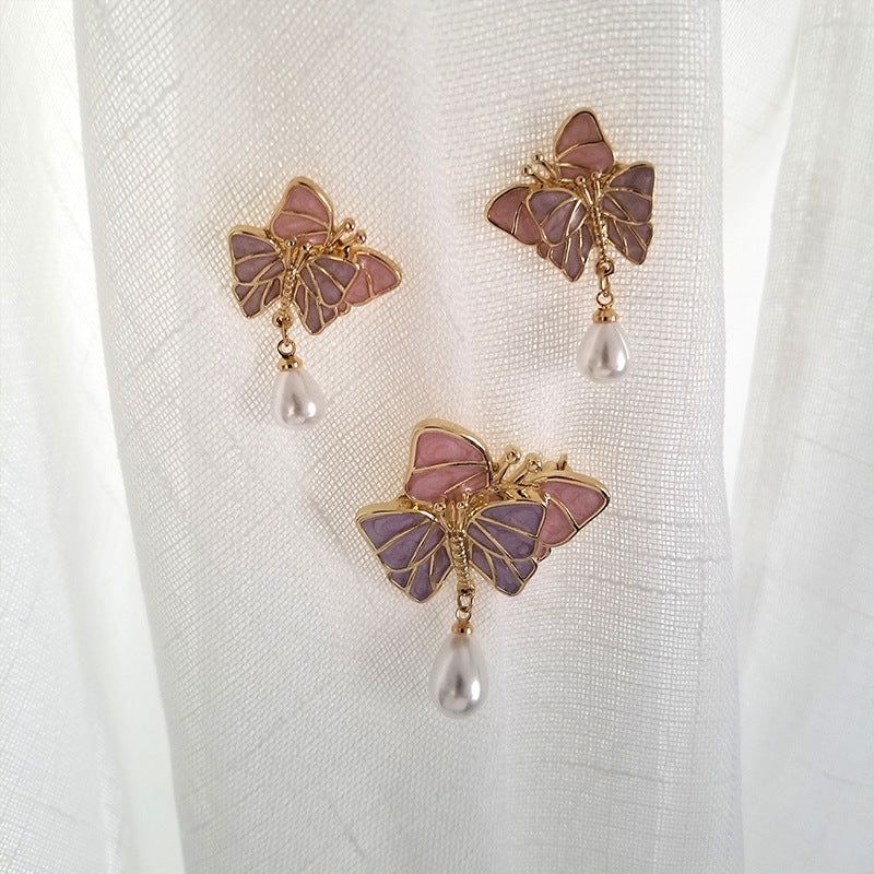 Tender Butterfly Enamel Brooch