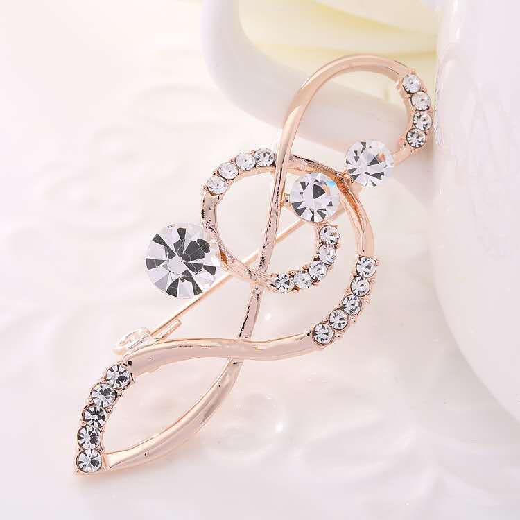Musical Note Brooch Corsage
