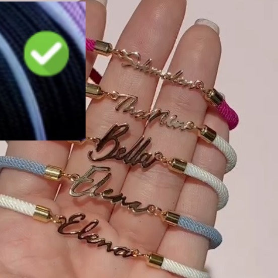 Custom Colorful Rope Name Bracelet