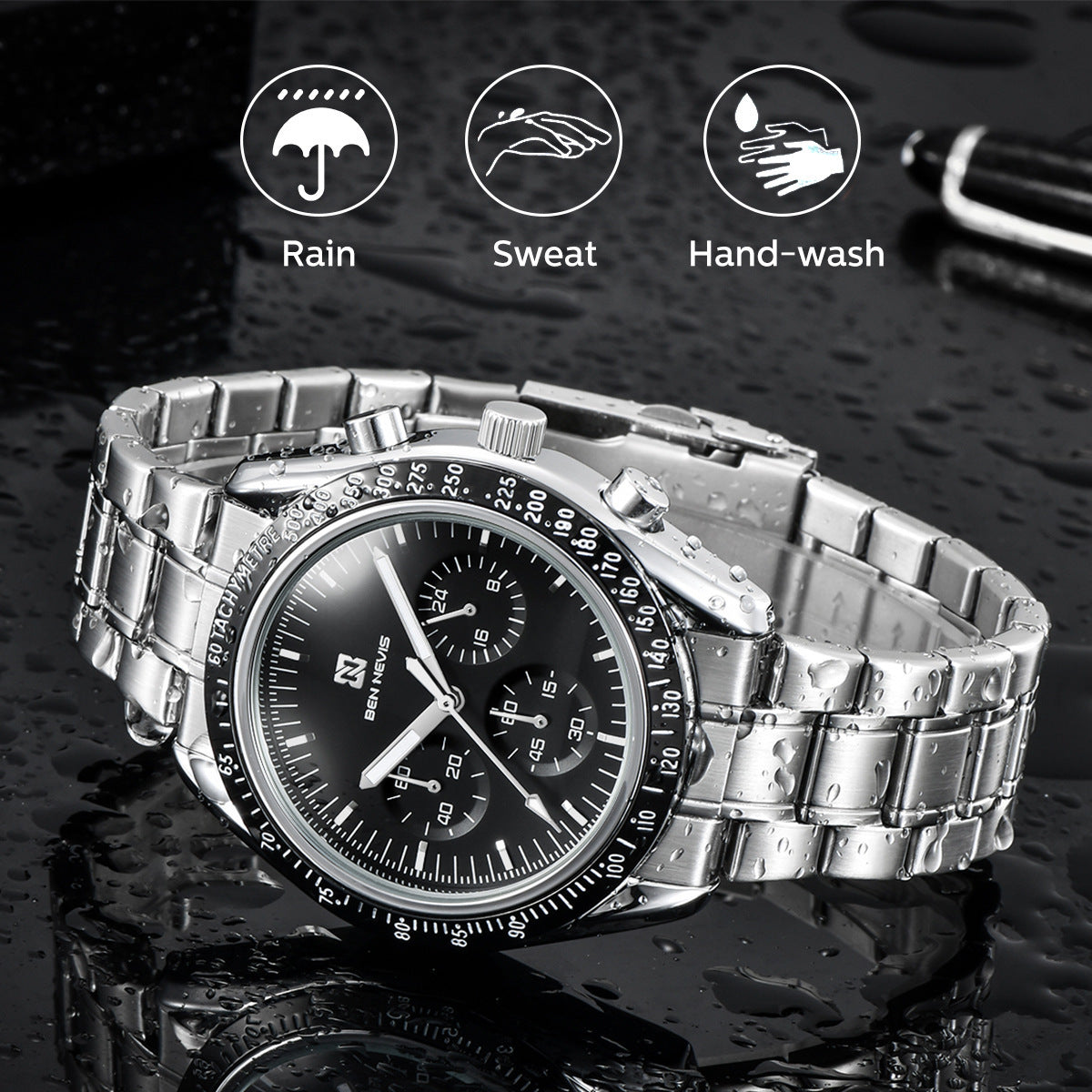 Men's Multifunctional Quartz Fashion Watch