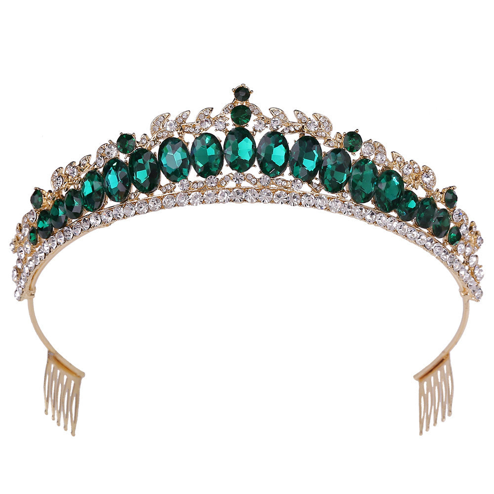 Radiant Diamond Inlay Bridal Crown