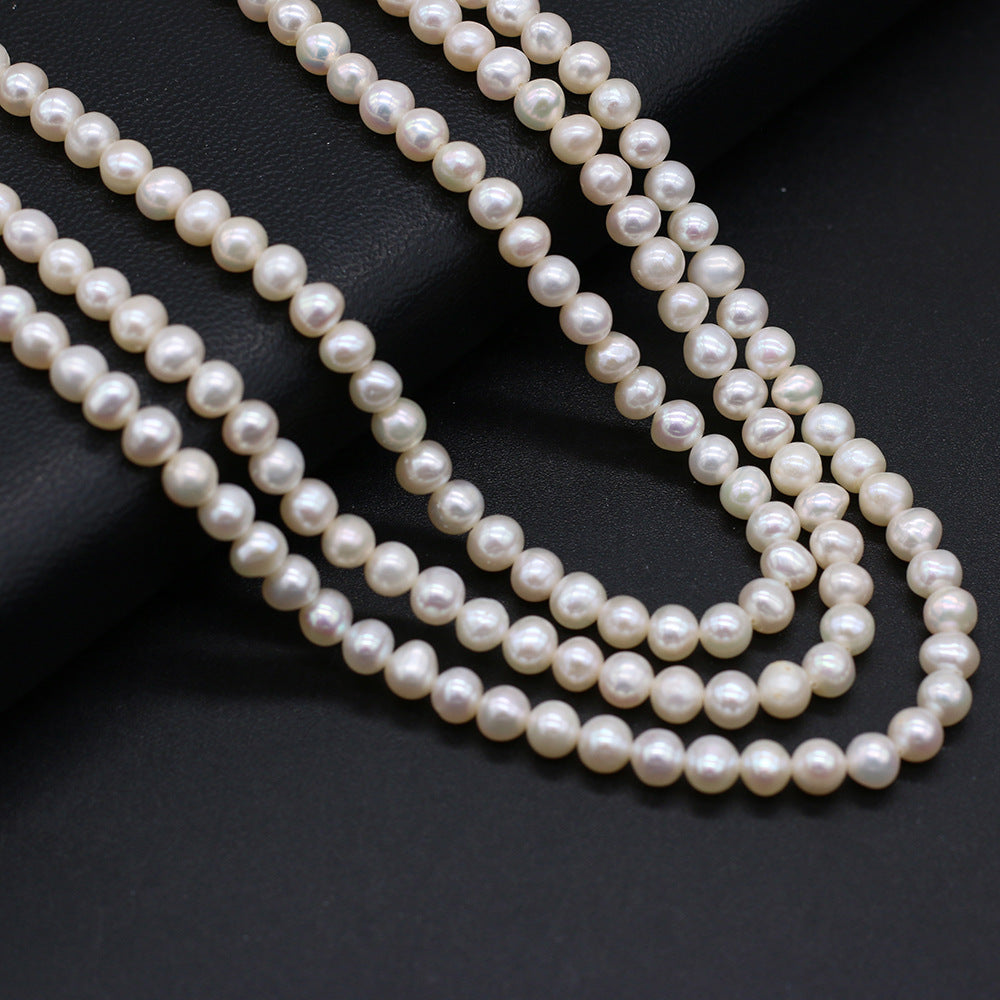 Natural Freshwater Circular Punch Pearl Beads