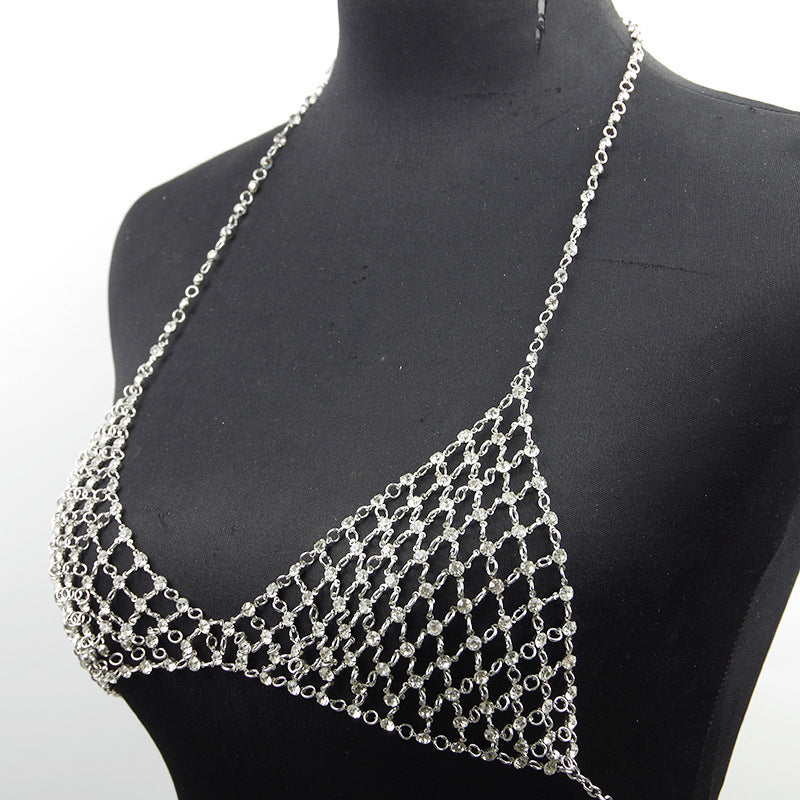 Sparkling Diamond Bra-Style Body Chain