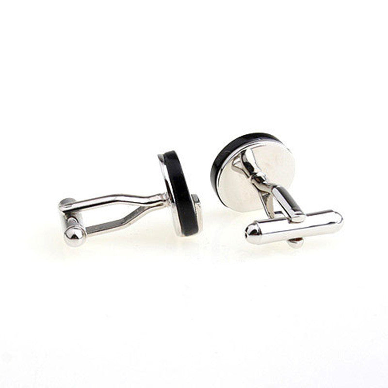 Men's Round Black Onyx Cufflinks