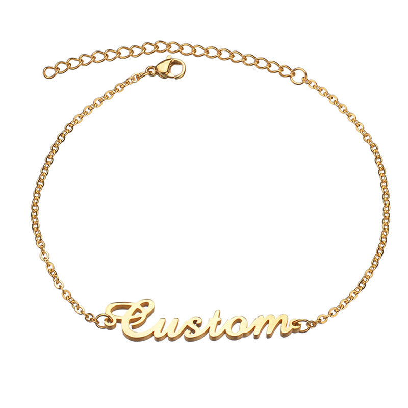 Personalized Titanium Steel Name Bracelet