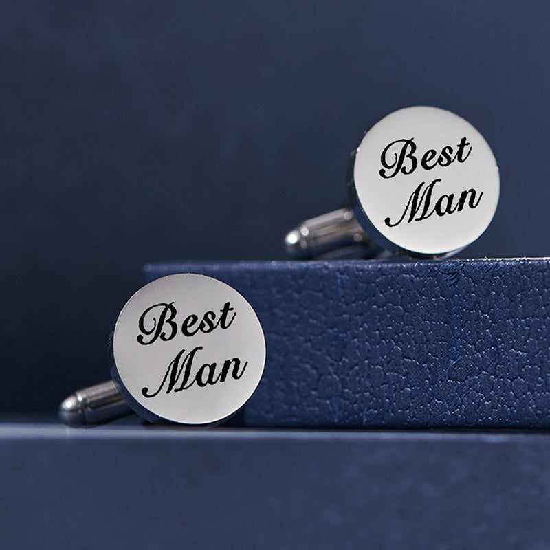 Personalized Stainless Steel Cufflinks for Men