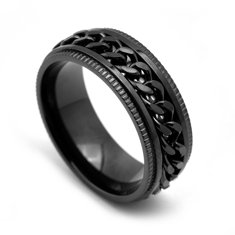 Men's Stainless Steel Spinner Fidget Band