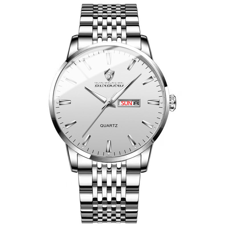 Male Waterproof Luminous Calendar Korean Quartz Watch